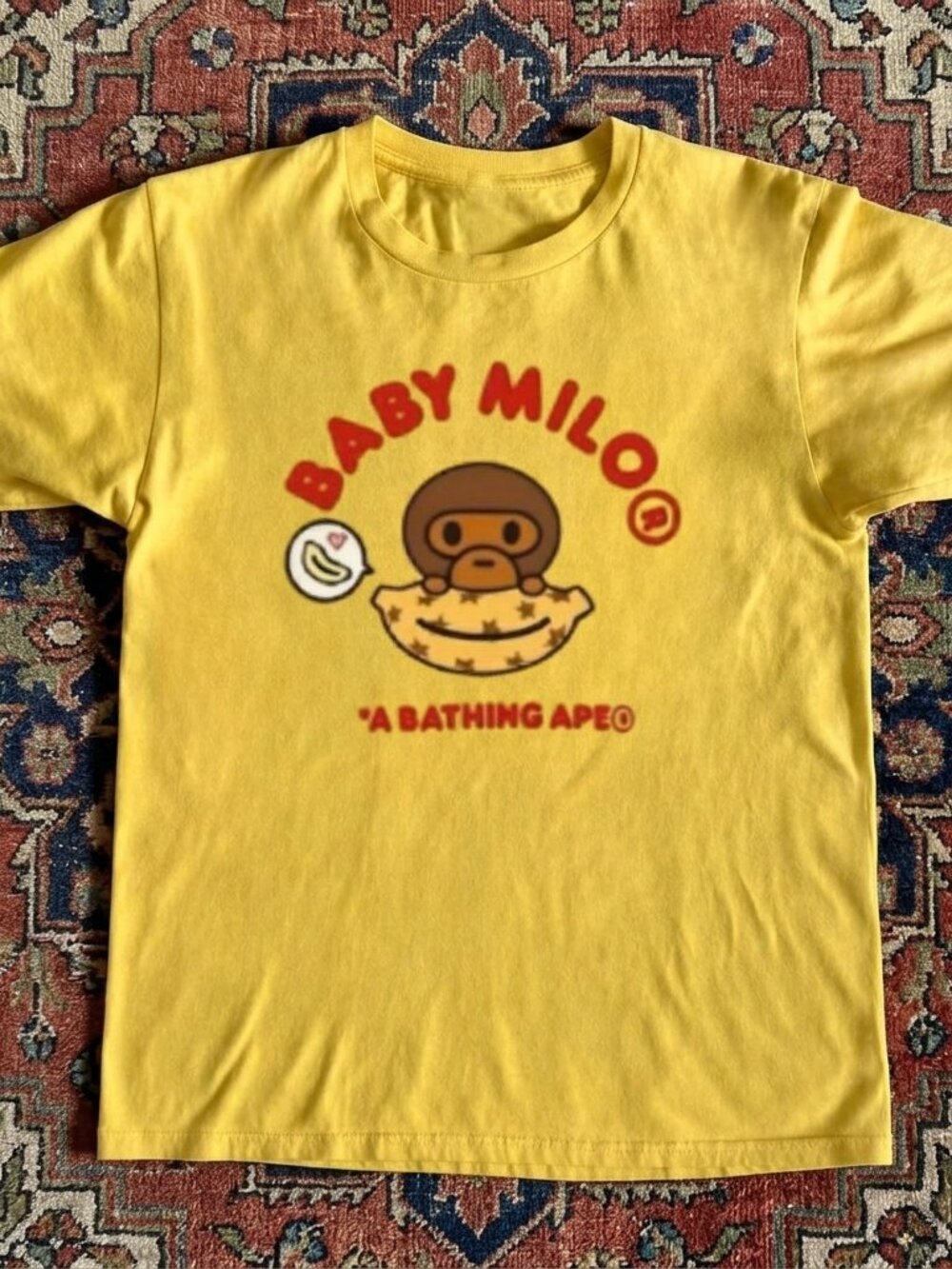 BAPE Baby Milo daisy monkey banana t-shirt